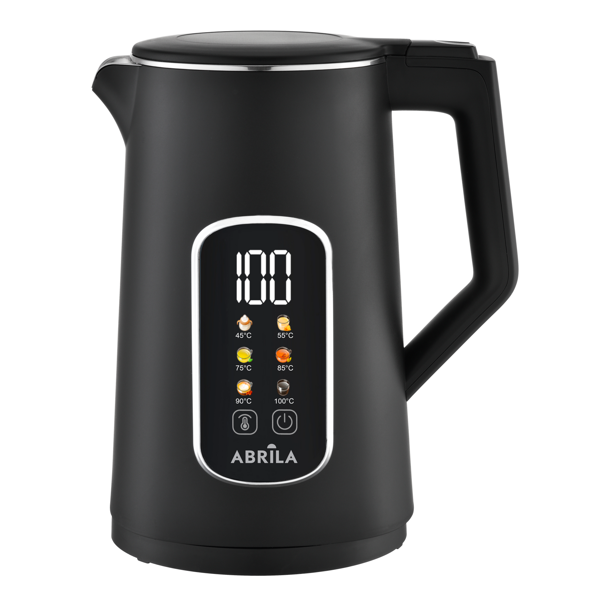 Hervidor de Agua Eléctrico AJENJO Negro 1,7L 2200W Fabrilamp / Abrila con display LED