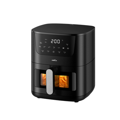 Freidora de Aire PANPA 5L 1500W Negra con ventana, vista frontal
