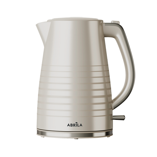 Hervidor de Agua Eléctrico BORRAJA Beis 1,7L 2200W Fabrilamp / Abrila con base giratoria y tacto frío