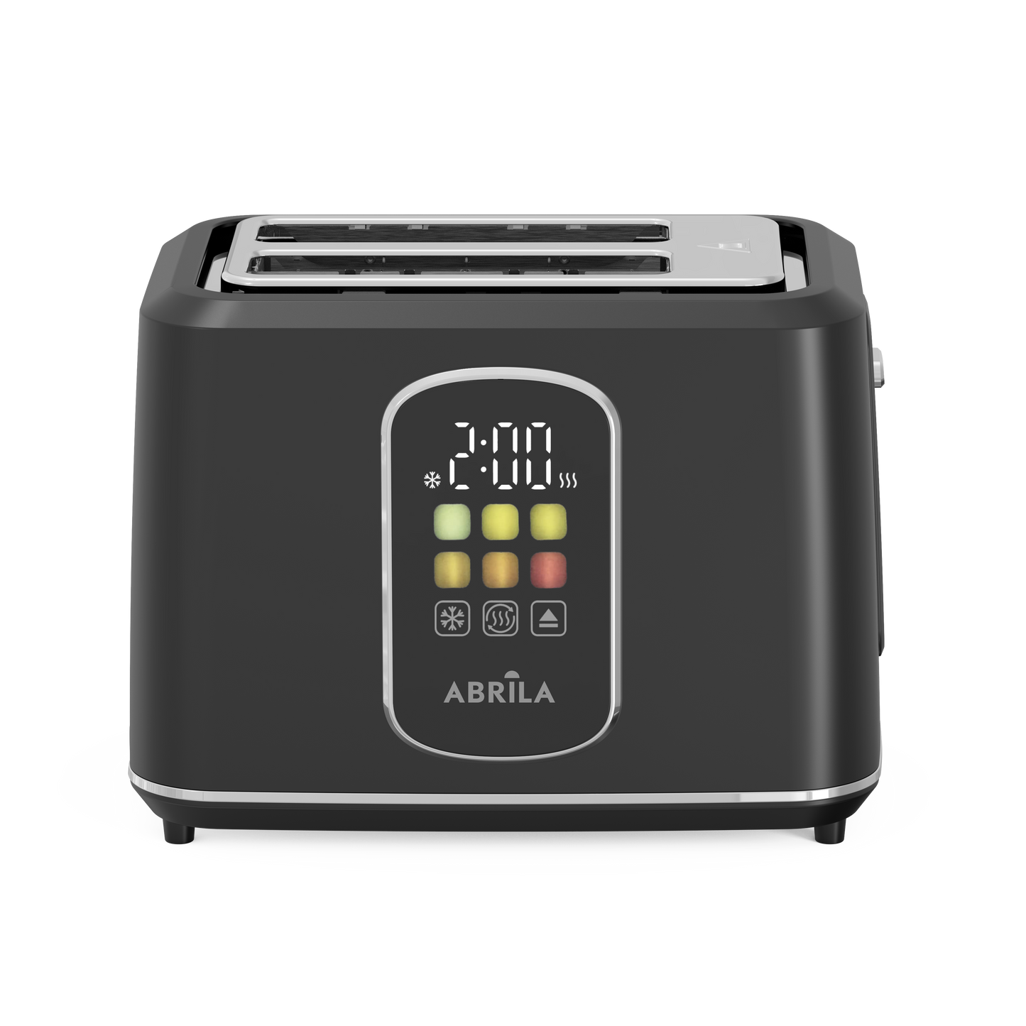 Tostador AJENJO Fabrilamp Negro, vista lateral con panel de control