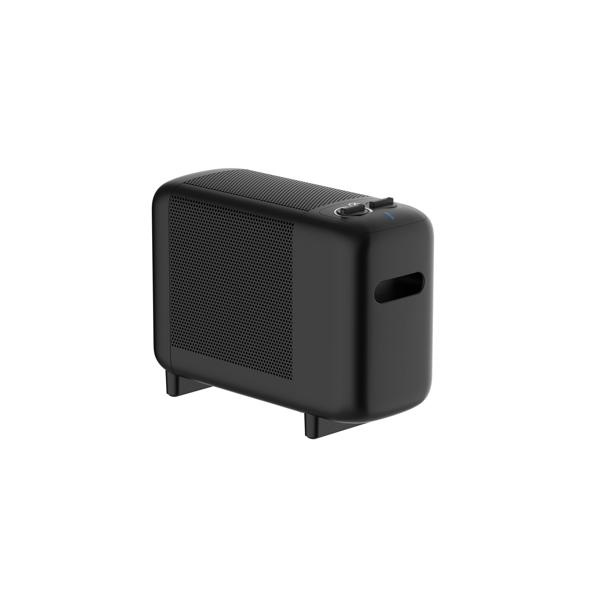 Radiador de Mica PINSAPO 600W Negro Fabrilamp, detalle de la rejilla de protección