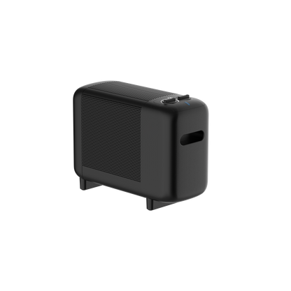 Radiador de Mica PINSAPO 600W Negro Fabrilamp, detalle de la rejilla de protección