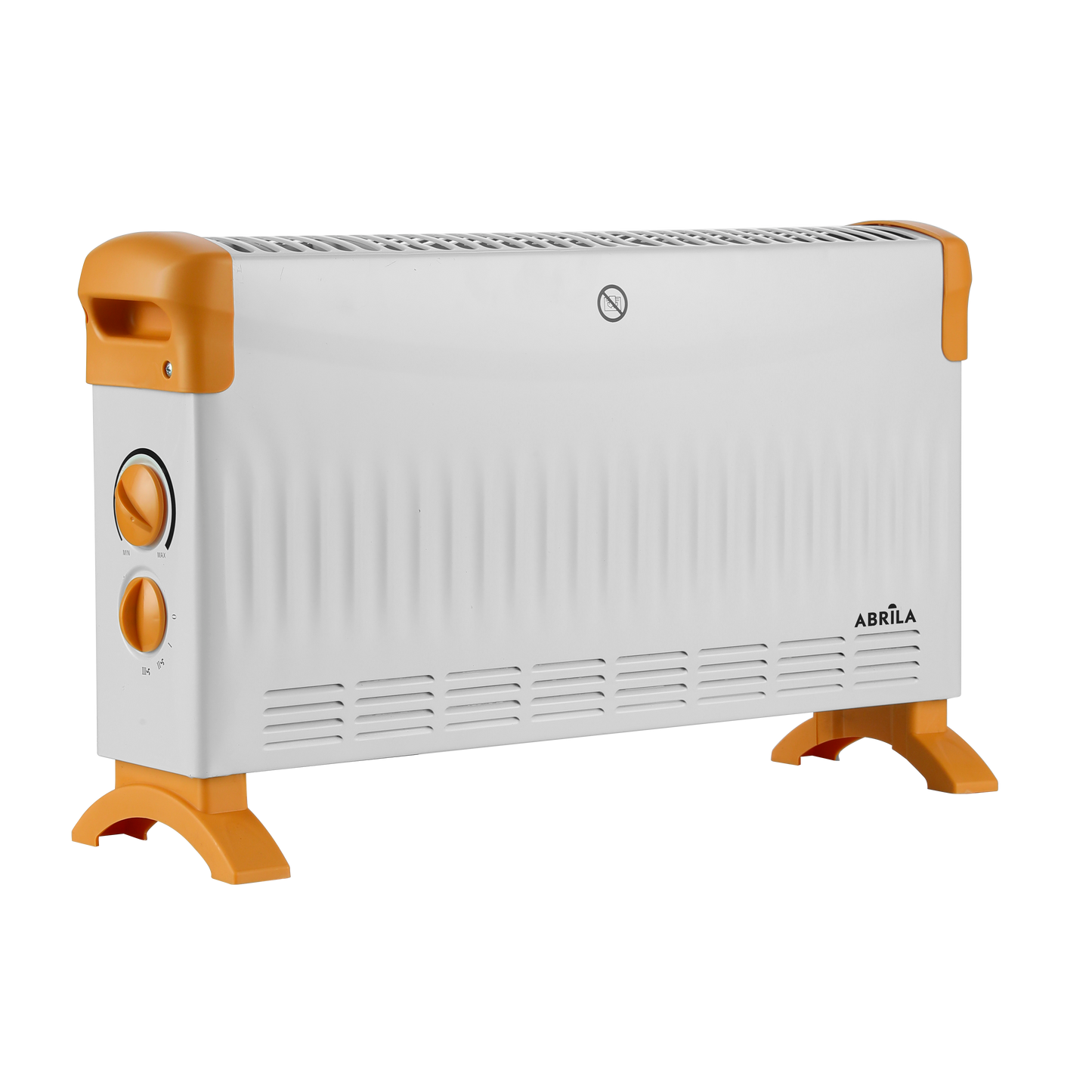 Convector eléctrico Kevin 2000W Blanco/Ocre Fabrilamp con termostato regulable