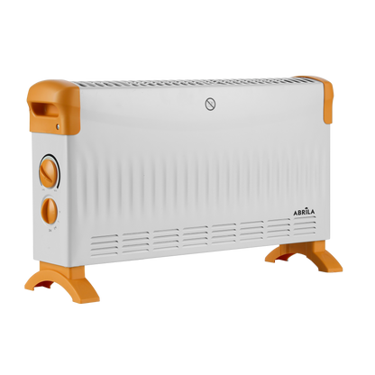 Convector eléctrico Kevin 2000W Blanco/Ocre Fabrilamp con termostato regulable