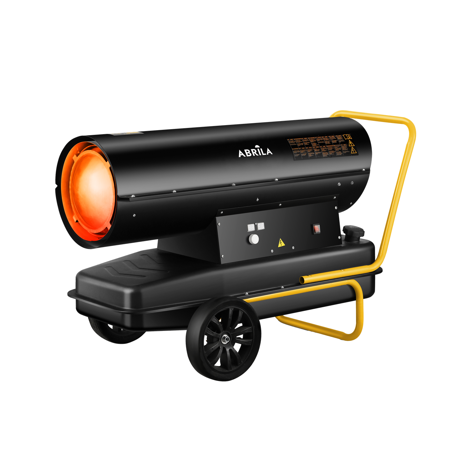 Cañón Calefactor Industrial Alpine 80KW Fabrilamp Negro/Amarillo con ruedas
