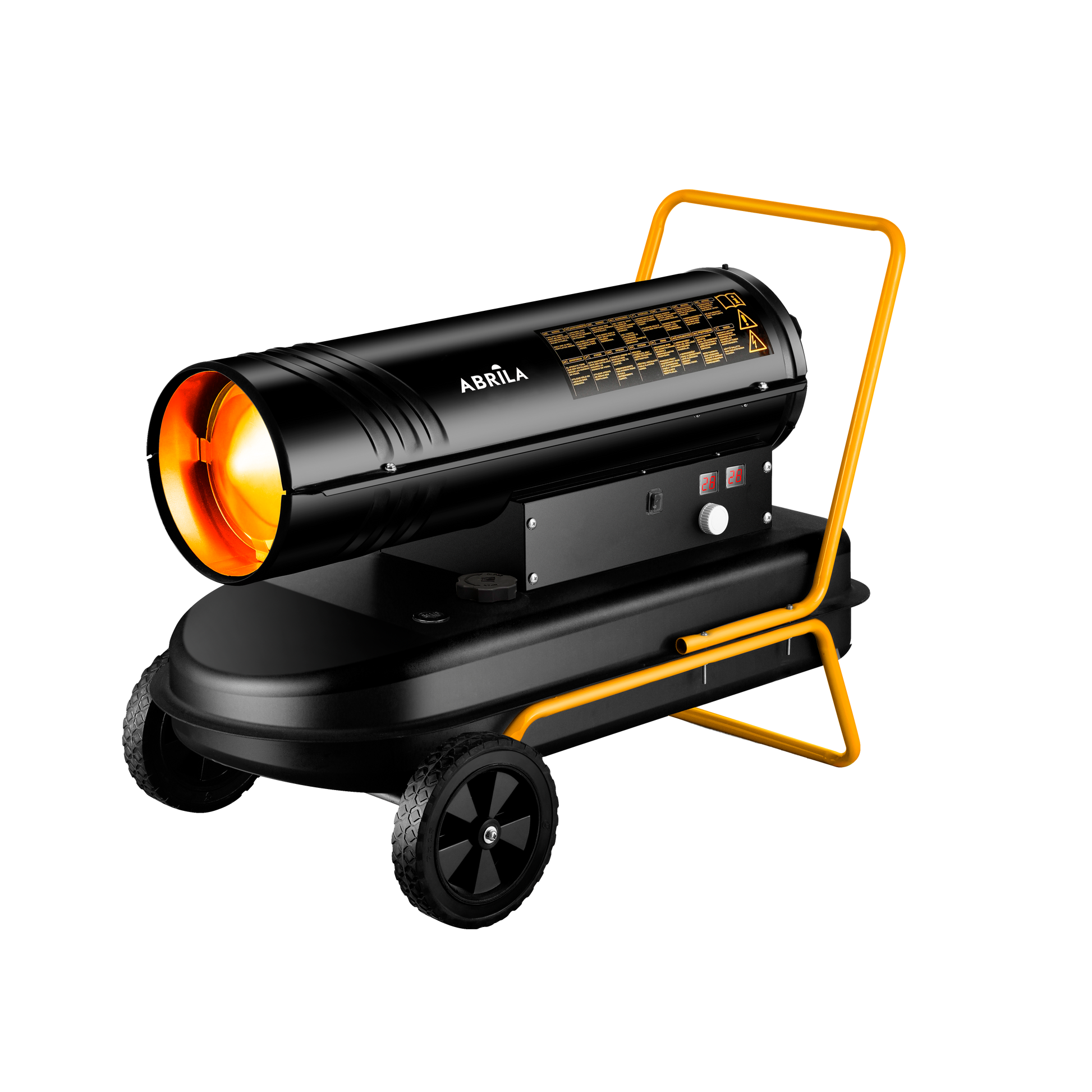 Cañón Calefactor Industrial ALPINE 30KW Fabrilamp Negro/Amarillo para grandes espacios
