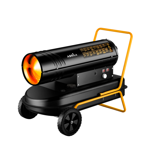 Cañón Calefactor Industrial ALPINE 30KW Fabrilamp Negro/Amarillo para grandes espacios