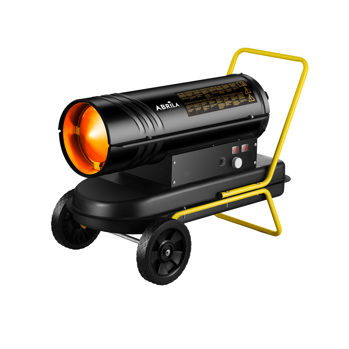 Cañón Calefactor Gasóleo ALPINE 20KW Fabrilamp Negro/Amarillo para calefacción industrial