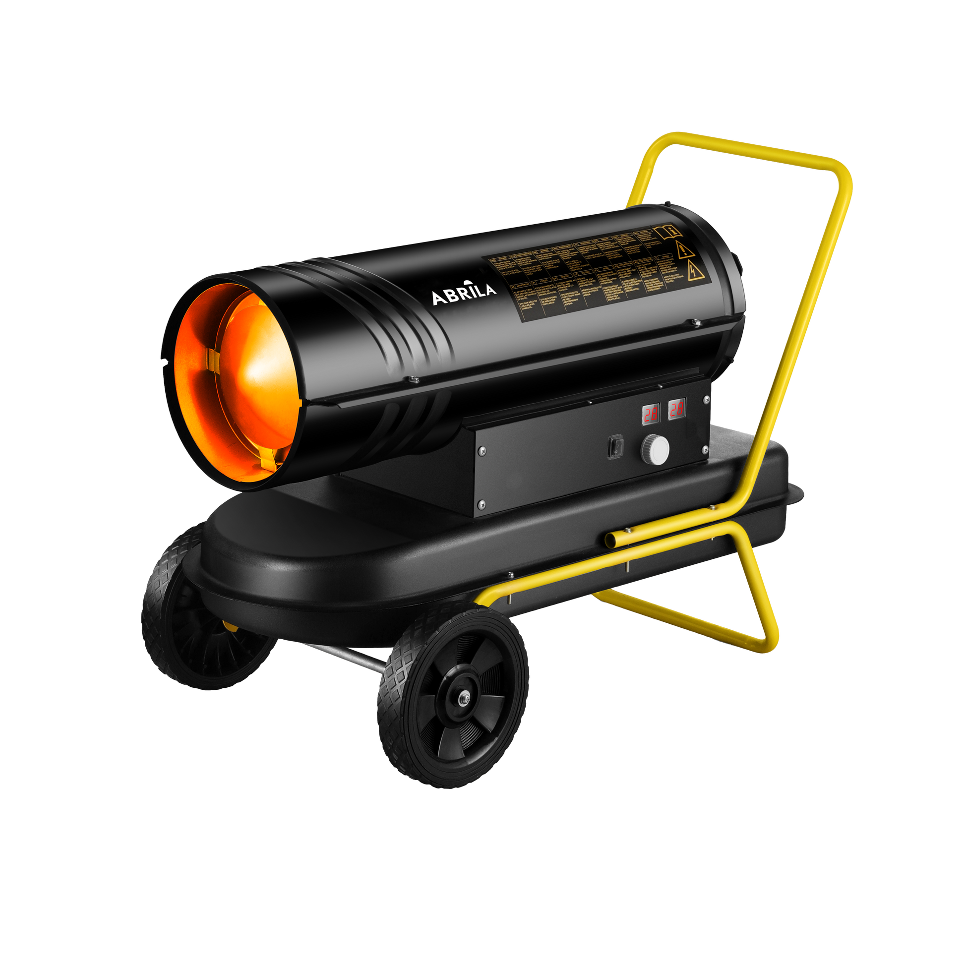 Cañón Calefactor Gasóleo ALPINE 20KW Fabrilamp Negro/Amarillo para calefacción industrial