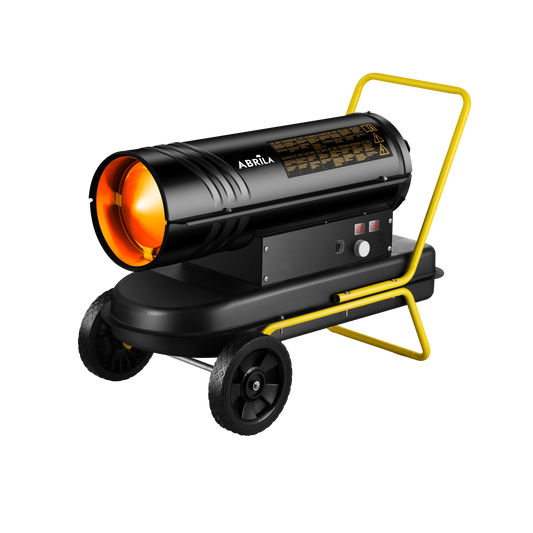 Cañón Calefactor Gasóleo ALPINE 20KW Fabrilamp Negro/Amarillo para calefacción industrial