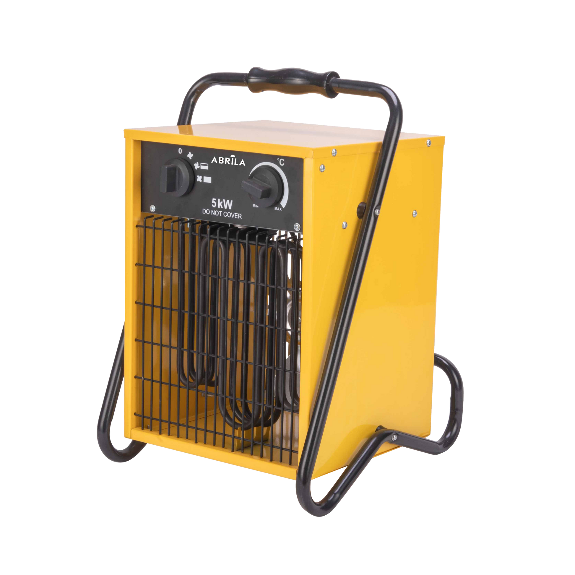 Termoventilador Industrial COPAN 5000W Amarillo Fabrilamp con asa de transporte