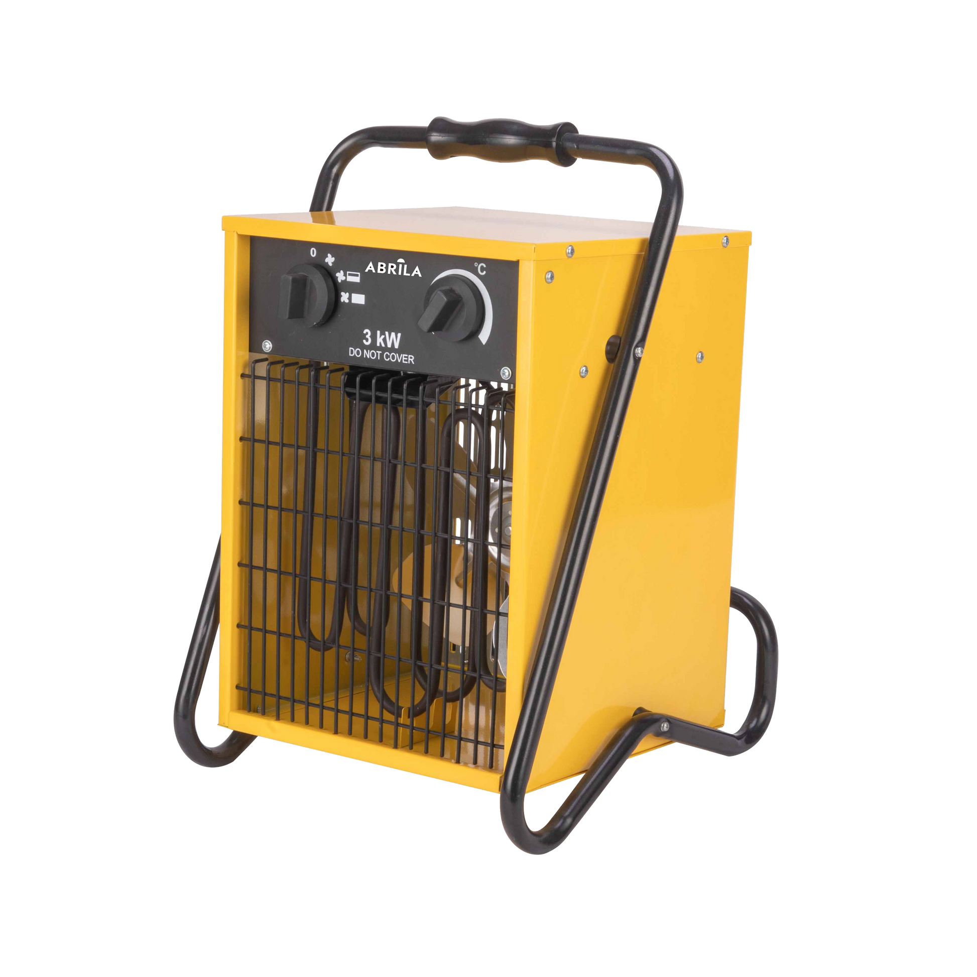 Termoventilador Industrial COPAN 3000W Amarillo de Fabrilamp, vista frontal