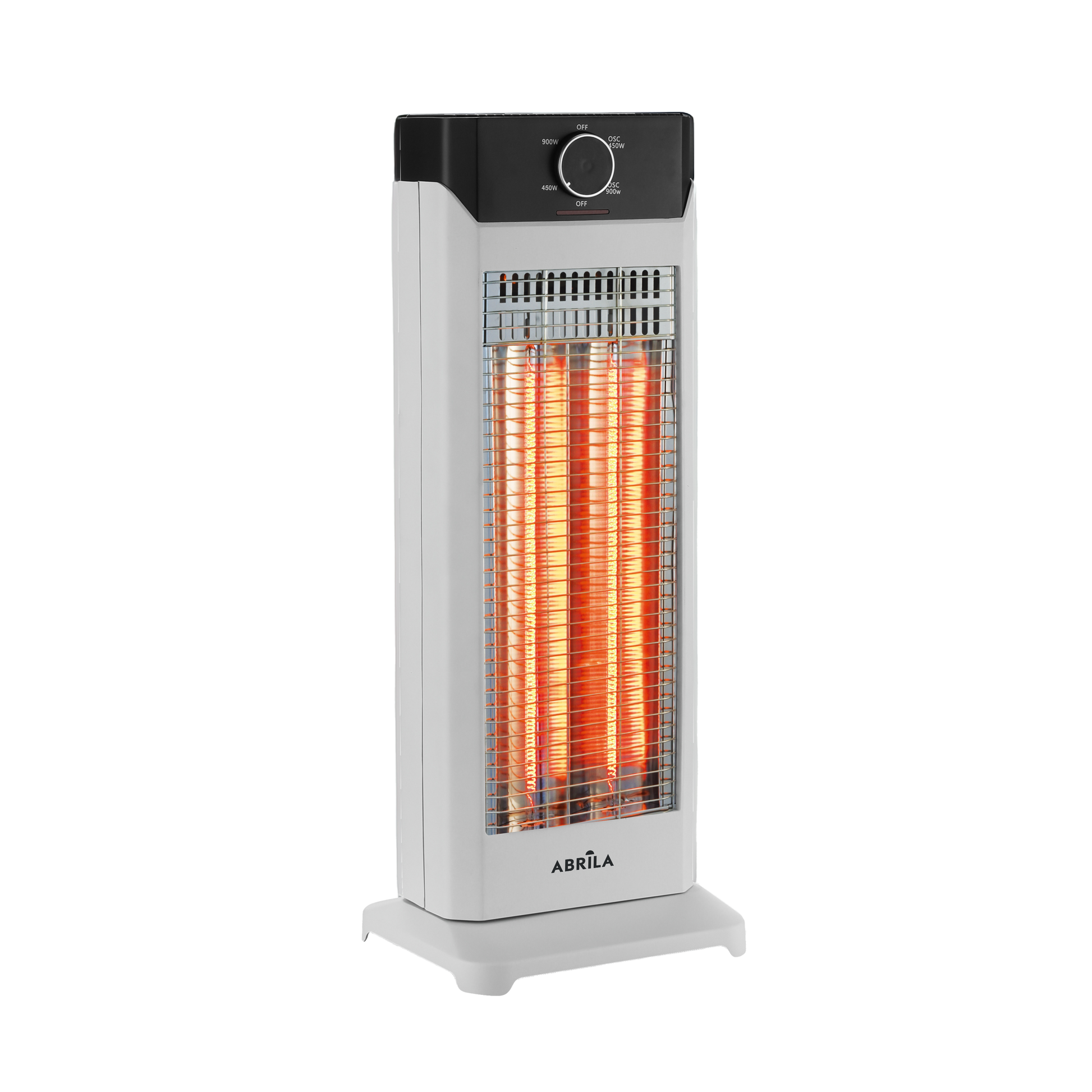 Estufa Eléctrica de Carbono MORRIS 900W Blanco/Negro Fabrilamp, vista frontal