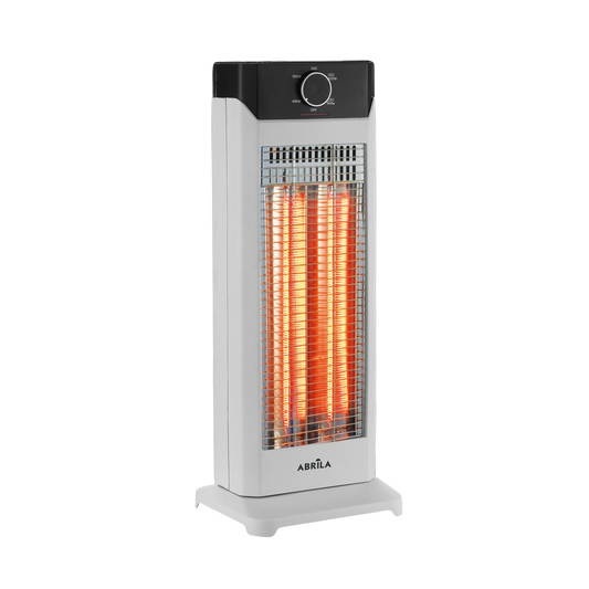 Estufa Eléctrica de Carbono MORRIS 900W Blanco/Negro Fabrilamp, vista frontal