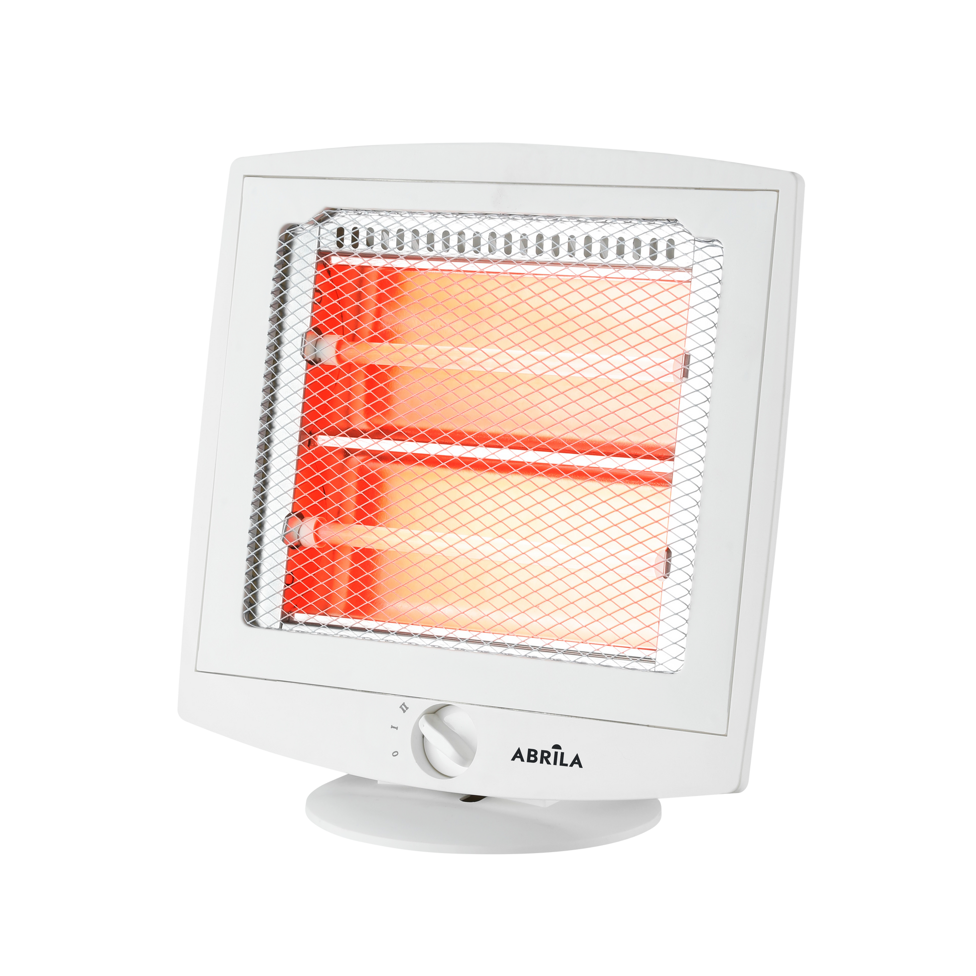 Estufa eléctrica de cuarzo GORDON 600W Fabrilamp en color blanco, vista frontal