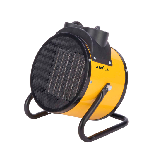 Termoventilador Cerámico Industrial DOVER 3000W Amarillo Fabrilamp / Abrila con asa de transporte