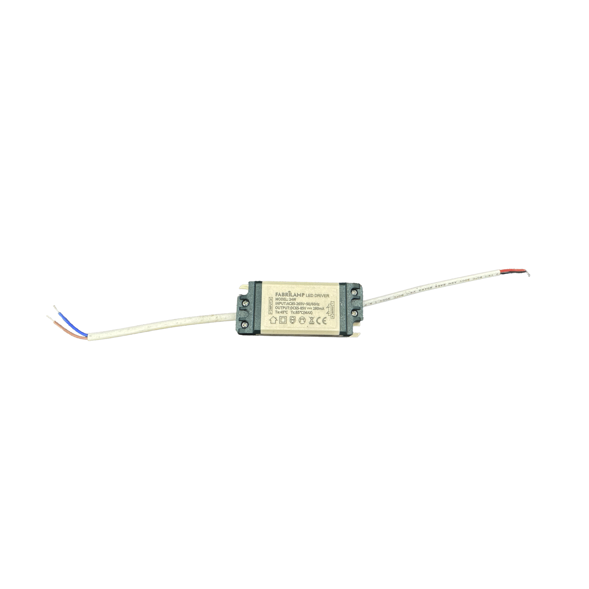 Driver LED fabricado en Policarbonato blanco para recambio de downlight