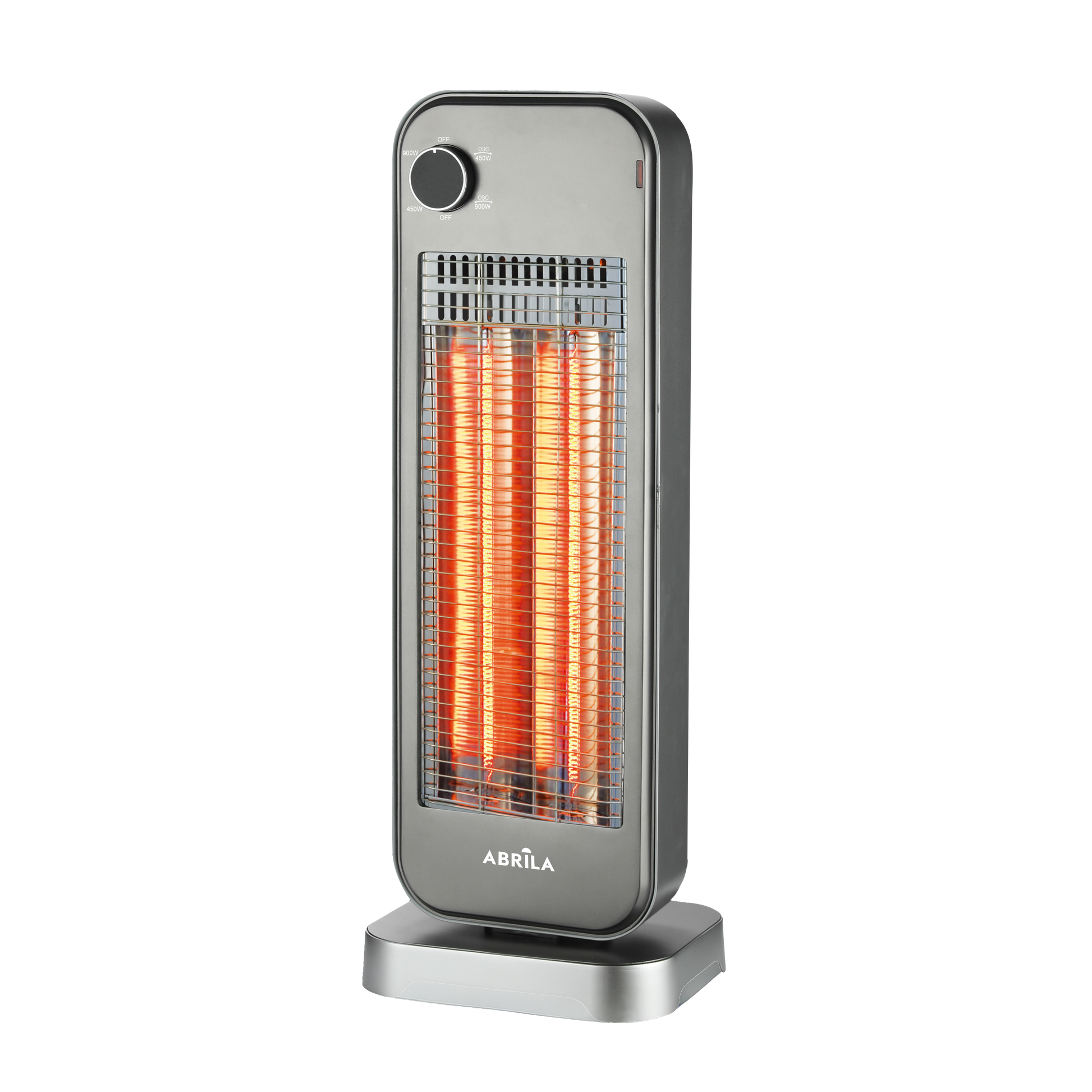 Estufa de Carbono Clayton 900W Fabrilamp, detalle de elementos calefactores y rejilla de protección