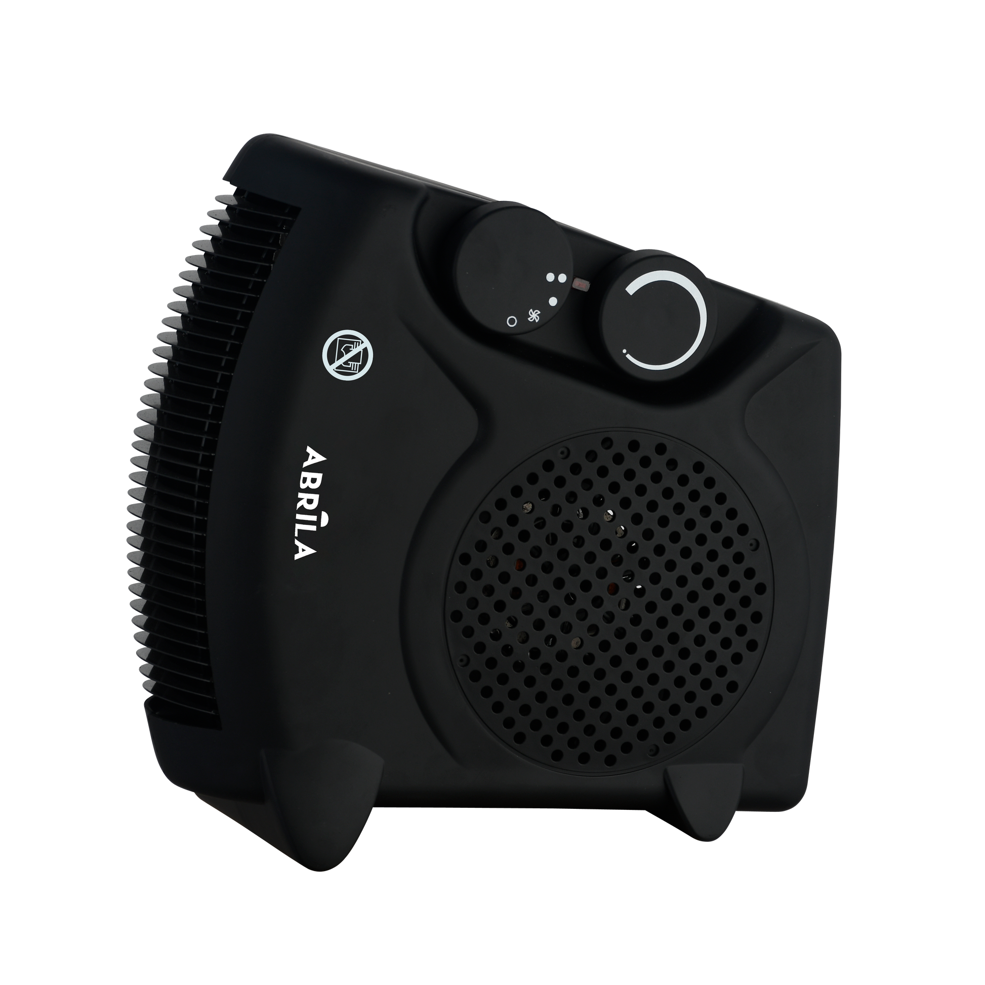 Termoventilador Eléctrico HOPI 2000W Negro Fabrilamp en posición vertical