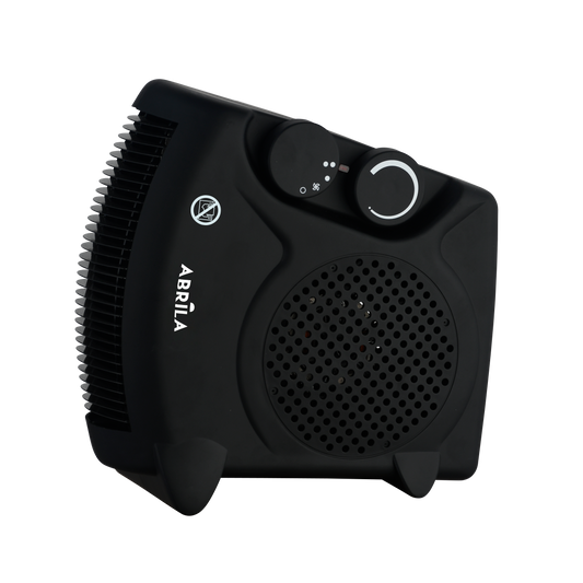 Termoventilador Eléctrico HOPI 2000W Negro Fabrilamp en posición vertical