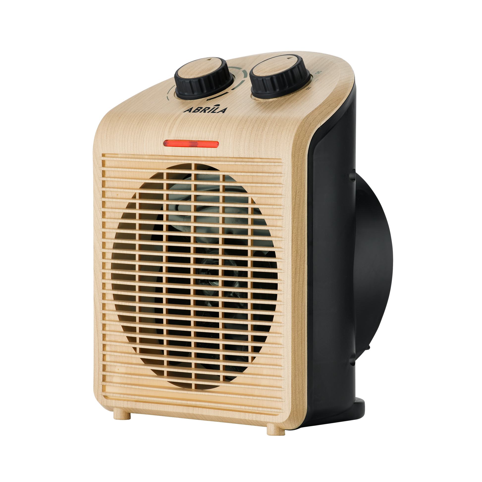 Termoventilador Eléctrico FERRY 2000W Negro/Haya de Fabrilamp / Abrila, vista frontal