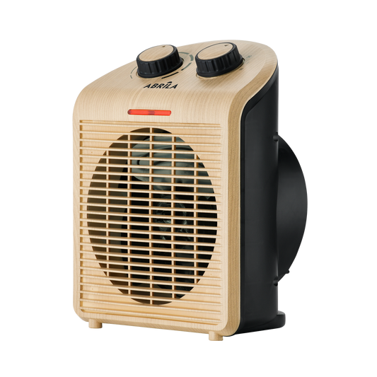 Termoventilador Eléctrico FERRY 2000W Negro/Haya de Fabrilamp / Abrila, vista frontal