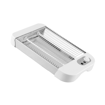 Tostador Cueto fabricado en acero inoxidable color blanco con 600W de potencia