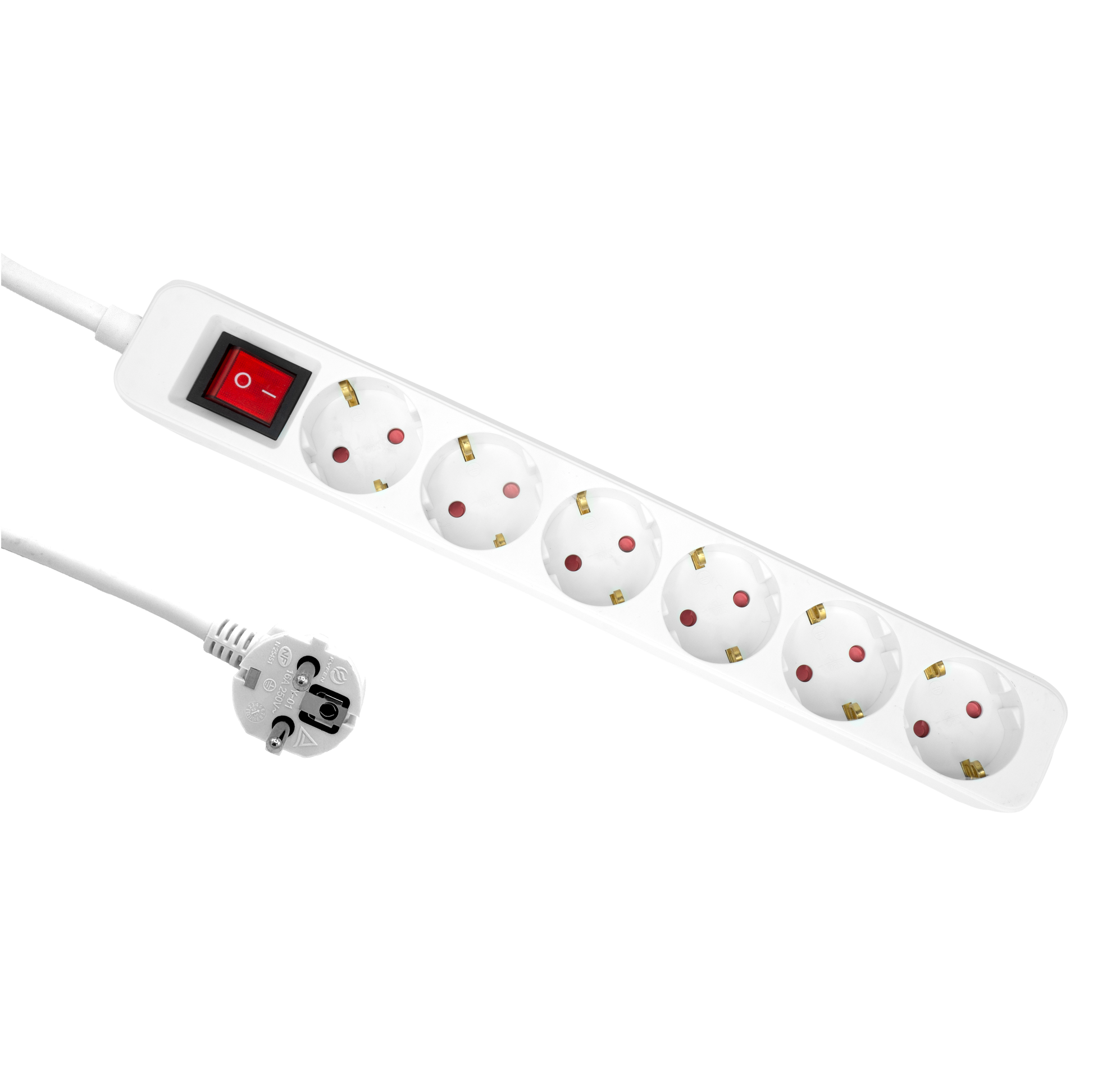 Alargadera Florey fabricada en Cobre color Blanco, ideal para conectar varios dispositivos