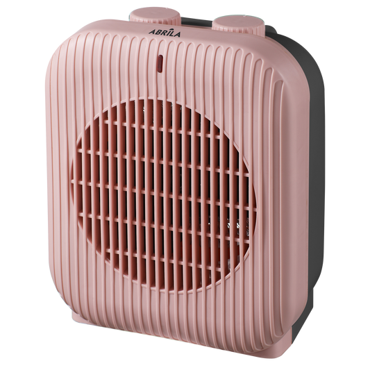 Termoventilador Eléctrico Brooker 2000W Rosa/Negro Fabrilamp, vista lateral con controles
