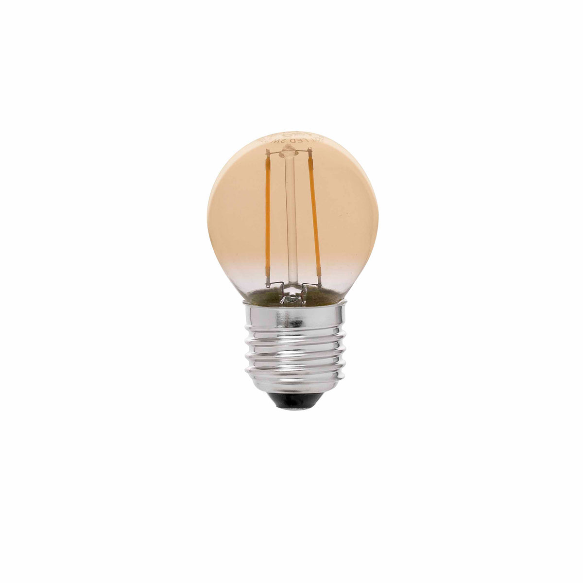 Bombilla LED Filamento G45 E27 2W 2200K Ámbar Faro - vista principal | FARO