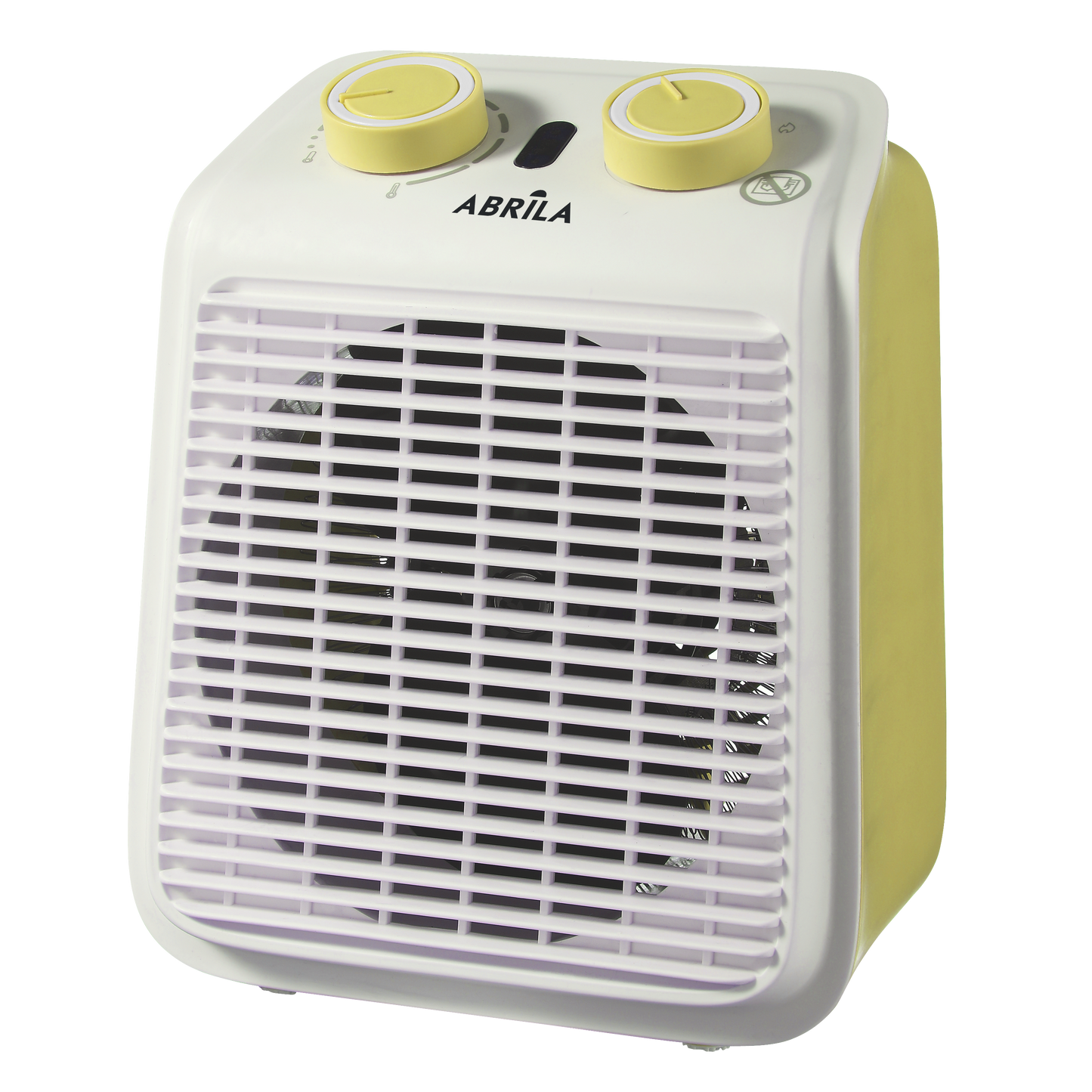 Termoventilador Ponce Eléctrico 2000W Amarillo/Blanco Fabrilamp vista lateral