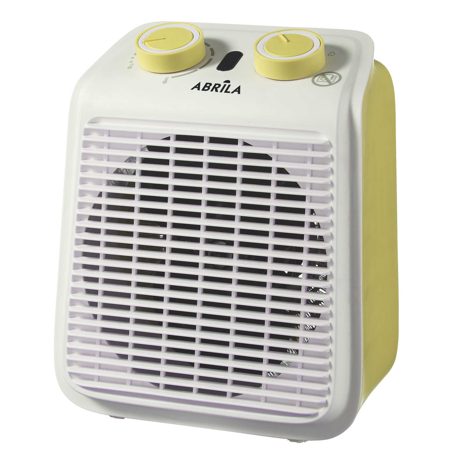 Termoventilador Ponce Eléctrico 2000W Amarillo/Blanco Fabrilamp vista lateral