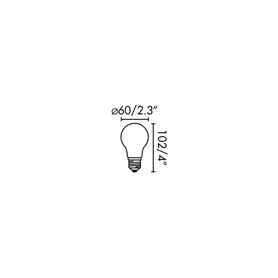 Bombilla A60 fabricada en Cristal color Blanco