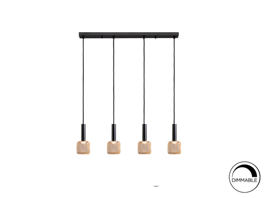 Lámpara de Techo LED Sincro 4 Luces 20W Negro y Oro Schuller - vista principal | Schuller