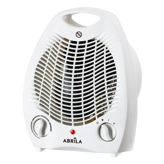Termoventilador Eléctrico KRAKEN 2000W Blanco Fabrilamp con termostato regulable y asa de transporte