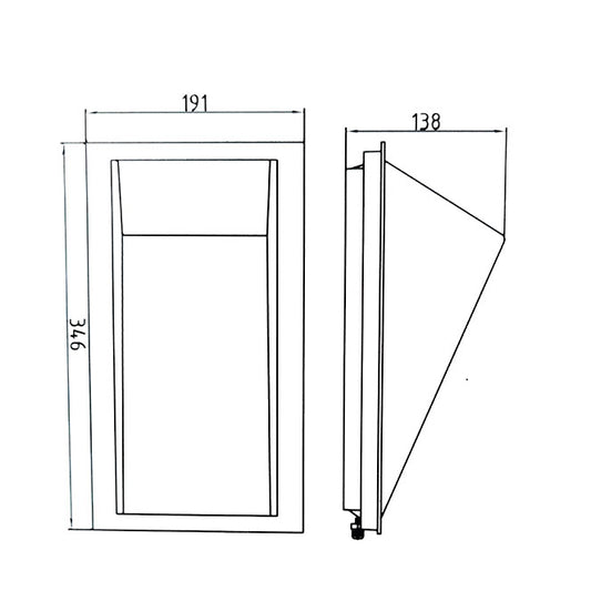 Aplique ANTUÃ fabricado en metal y plástico color gris para exterior