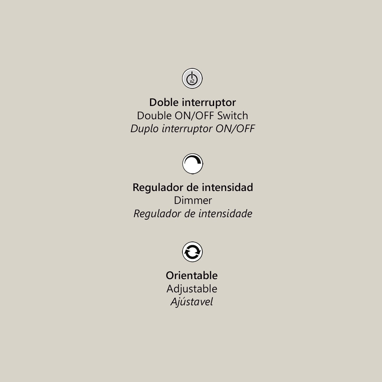 Detalle de la base y cable del pie de salón LED Daya madera/negro