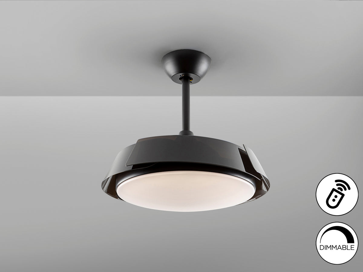 Ventilador de Techo con Luz Enzo 106 cm Negro Mate Schuller en ambiente decorado | Schuller