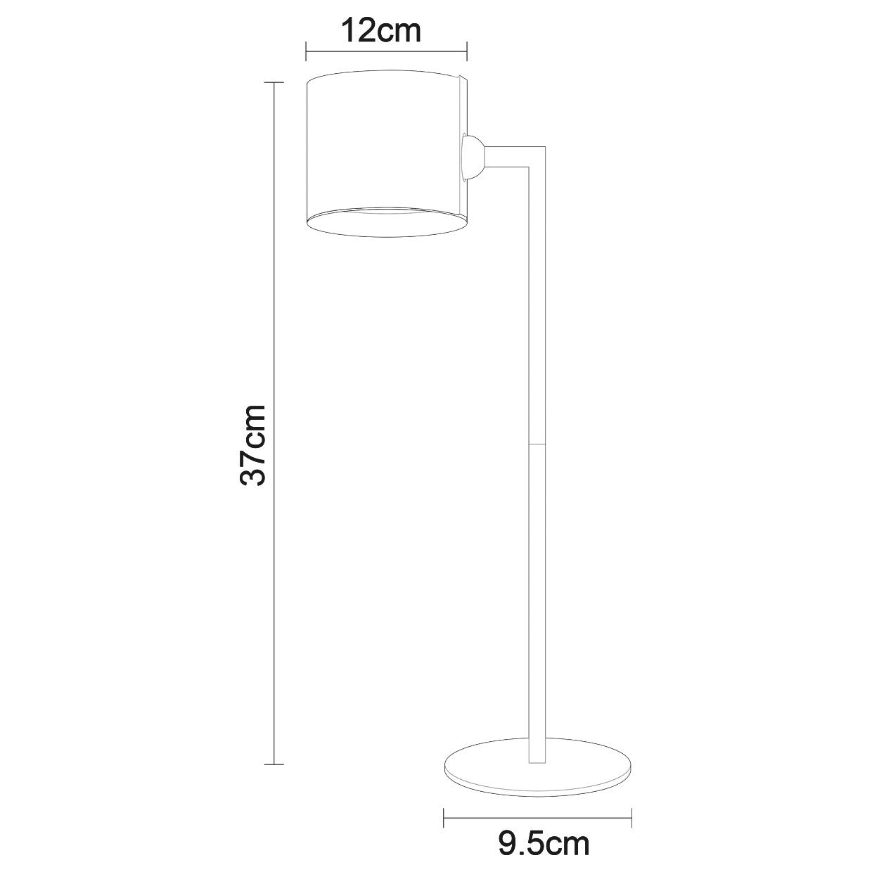 Lámpara Loja instalada como flexo en escritorio - Ambiente oficina
