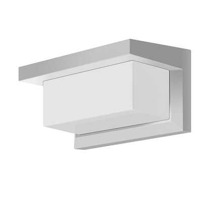 Detalle de la base metálica en aplique exterior IP65 Lamar blanco