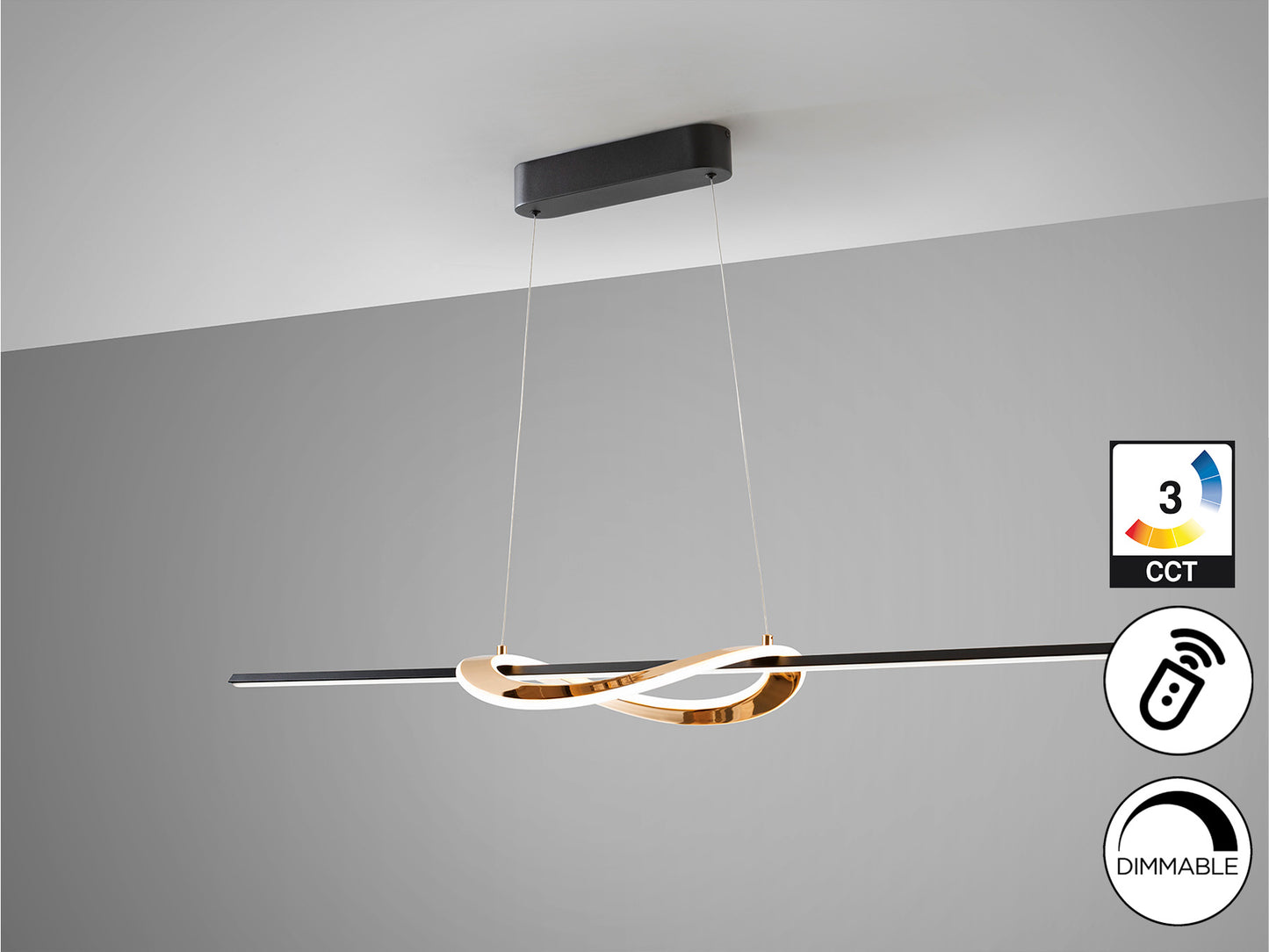 Lámpara LED Regulable Enora Negro/Dorado - Schuller - 228091 - Vista 5