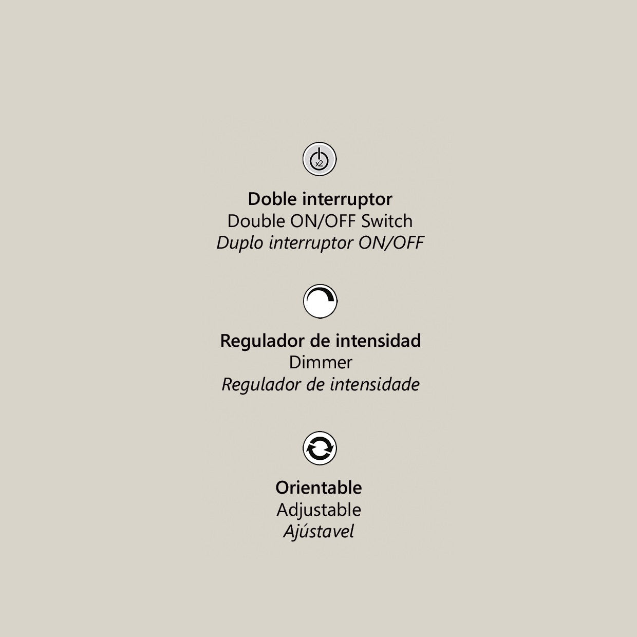 Detalle de la base y barra del pie de salón LED Lamber latón