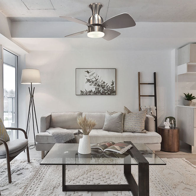 Detalles del Ventilador de Techo LED LUMIT FRESCO Blanco (Ref. 200093201B) de Interlusa: 81cm, 4 Aspas Reversibles, 16W LED 4000K, Mando a Distancia.  Compra en LUZGURÚ.
