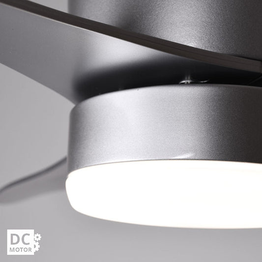 Detalles del Ventilador de Techo LUMIT NASIM Plata (Ref. 200295210B) - 132cm, 3 Aspas, Luz LED 16W 4000K, Mando a Distancia, Interlusa LUZGURÚ.