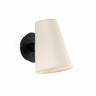 Aplique de pared LUPE FARO diseño moderno negro y beige, Ref 20031-88