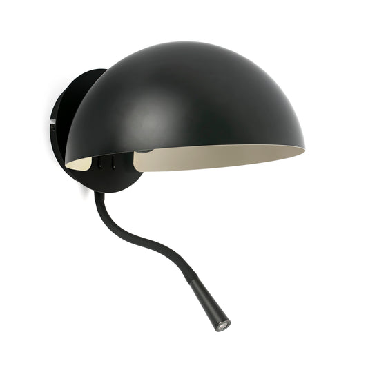 DOMINICA Aplique con Lector Negro Estilo Industrial FARO 20032-123