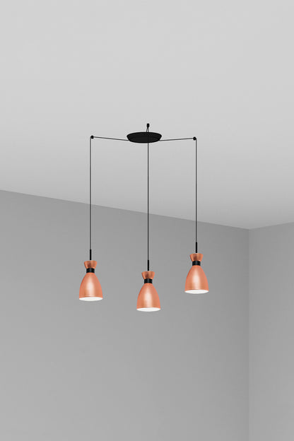 Lámpara Colgante RETRO Cobre Faro - Estilo Vintage Ref. 20046-3L