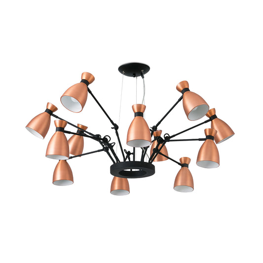Lámpara Colgante RETRO 12 Luces Cobre Vintage FARO 20047