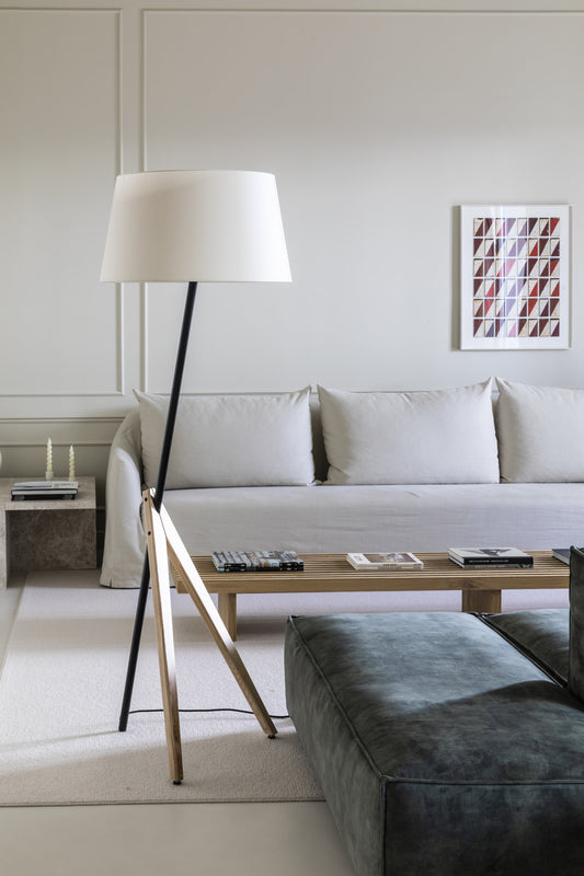 Lámpara TREEWOOD fabricada en Madera de Fresno y Acero, color Fresno