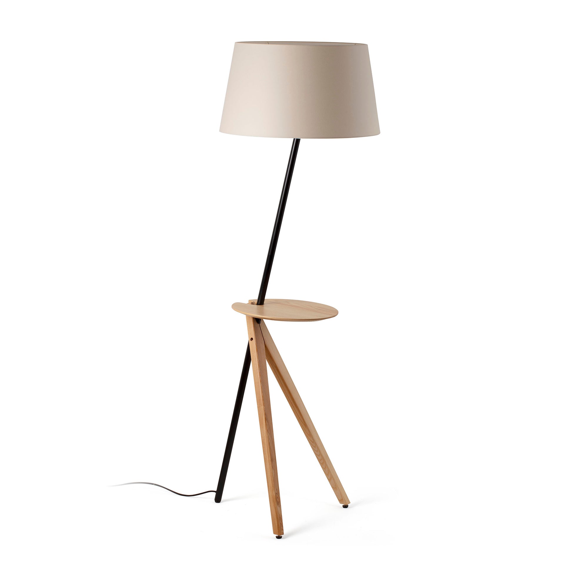 TREEWOOD Lámpara de Pie Salón Madera Fresno FARO 20057 para diseño escandinavo